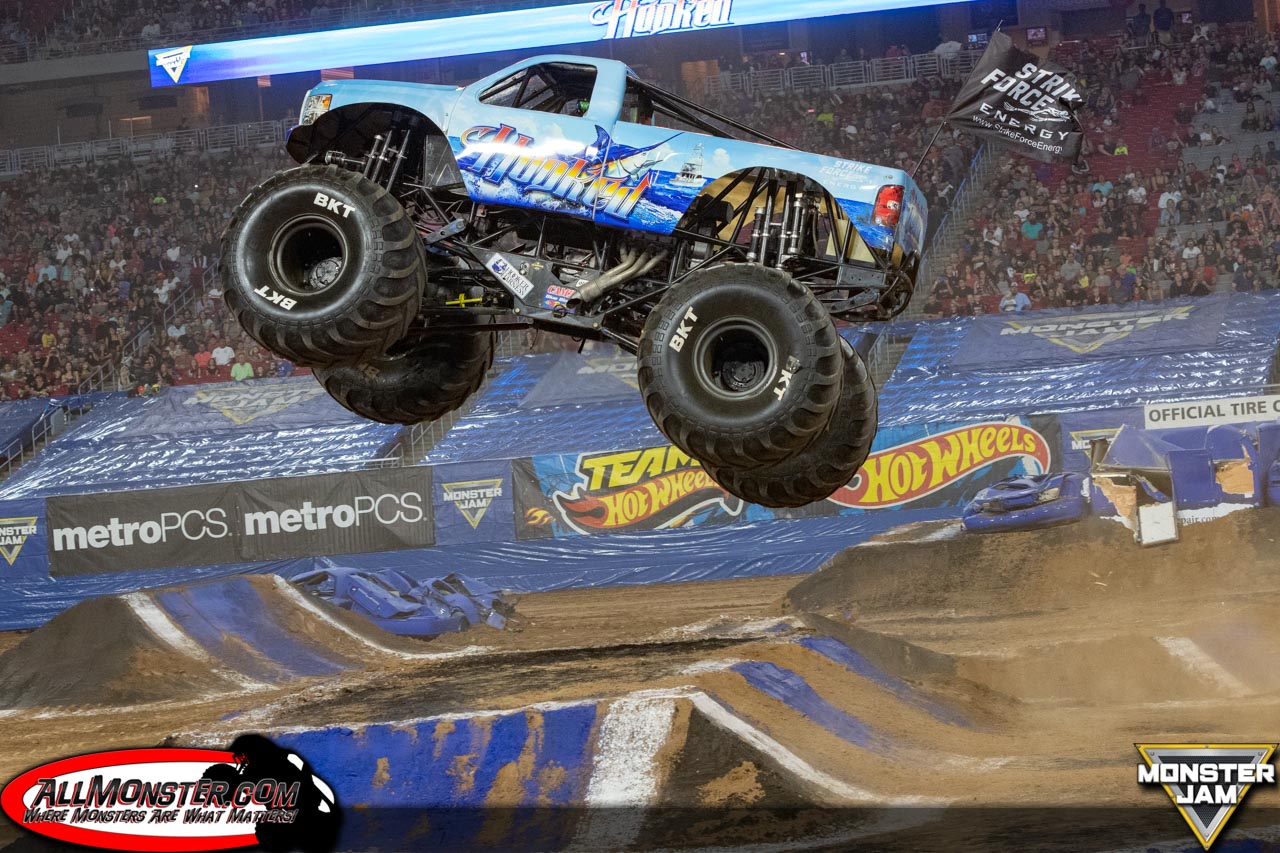 Hooked Soaring in Monster Jam - Hooked Monster Truck | | Official Website Monster Trucks Unlimited's Hooked